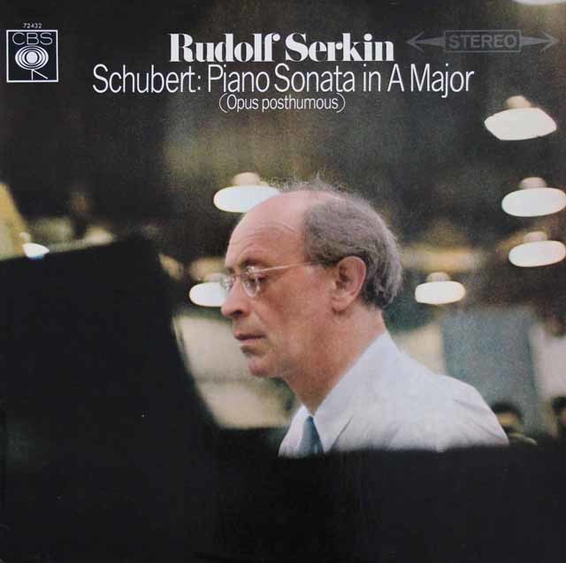 ゼルキンのシューベルト/ピアノソナタ第20番　英CBS　3108　LP レコード