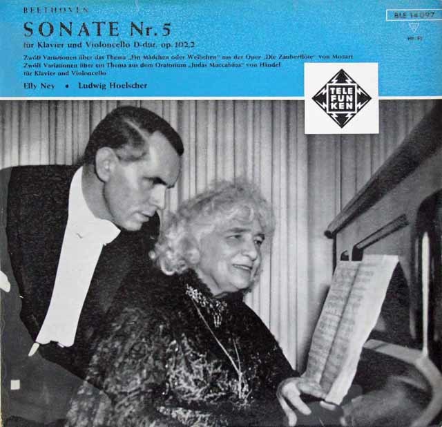 ナイ&ヘルシャーのベートーヴェン/チェロソナタ第5番ほか　 独TELEFUNKEN　3109　LP レコード