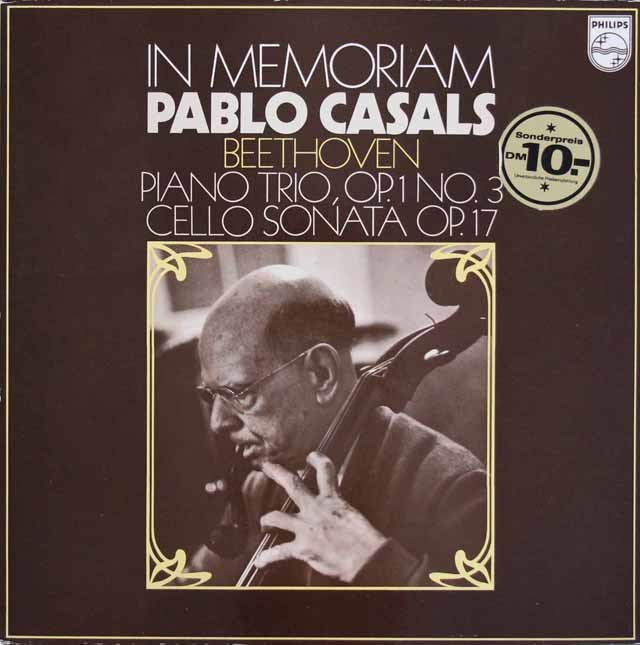 カザルストリオのベートーヴェン/ピアノ三重奏曲第3番ほか 蘭PHILIPS   3111　LP レコード