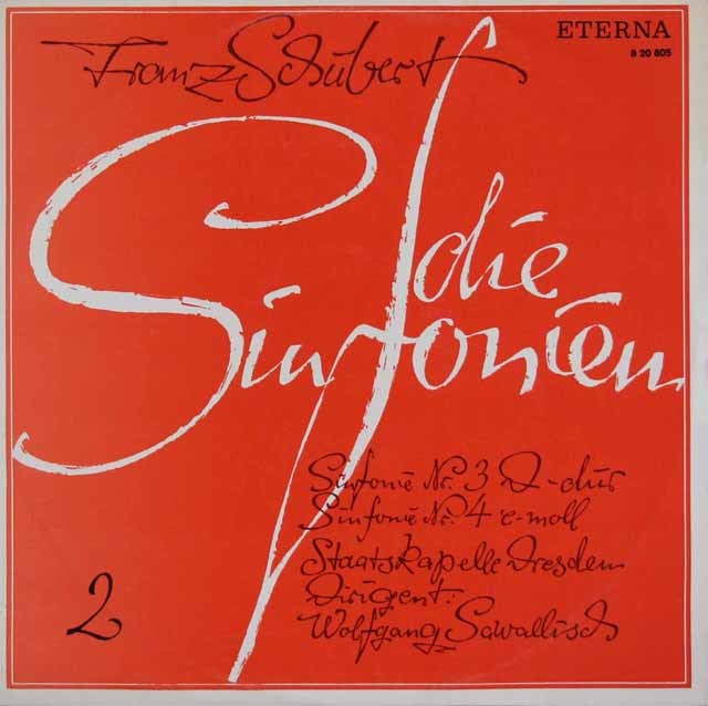 サヴァリッシュのシューベルト/交響曲第3、4番　独ETERNA　3112　LP レコード