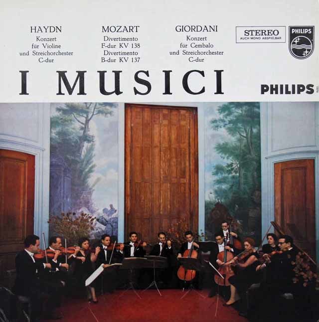 イ・ムジチのモーツァルト/ディヴェルティメントほか　蘭PHILIPS　3112　LP レコード