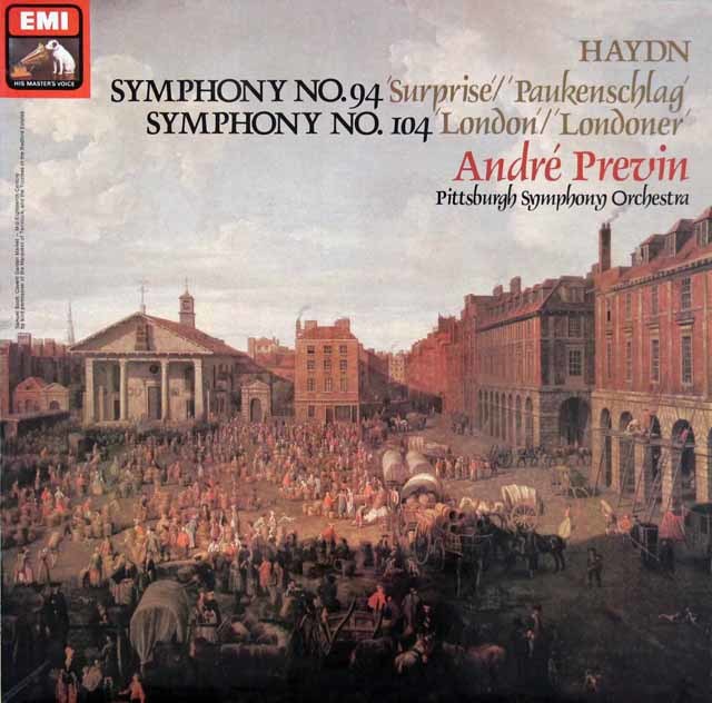【オリジナル盤】　プレヴィンのハイドン/交響曲「驚愕」、「ロンドン」　英EMI　3740　LP レコード