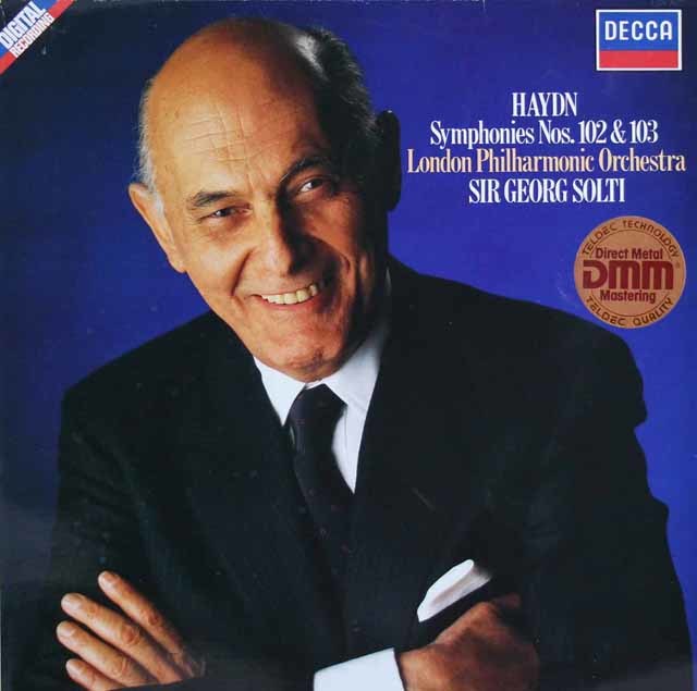 ショルティのハイドン/交響曲第102番、第103番「太鼓連打」　独DECCA　3740　LP レコード