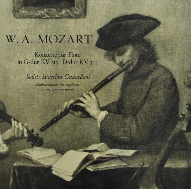 ガッゼローニ&ロサーダのモーツァルト/フルート協奏曲第1&2番　独HM　3114　LP レコード