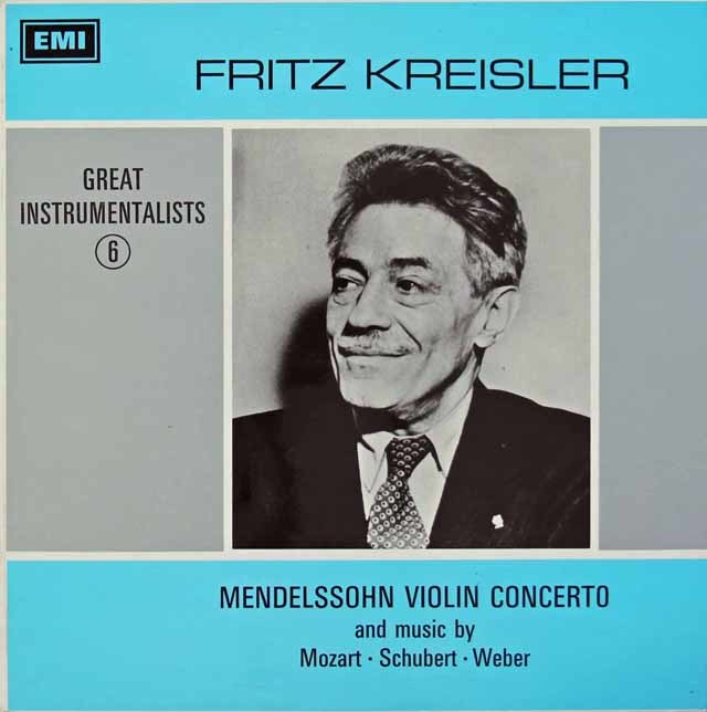 クライスラー、ランドンのメンデルスゾーン/ヴァイオリン協奏曲ほか　英EMI　3740　LP レコード