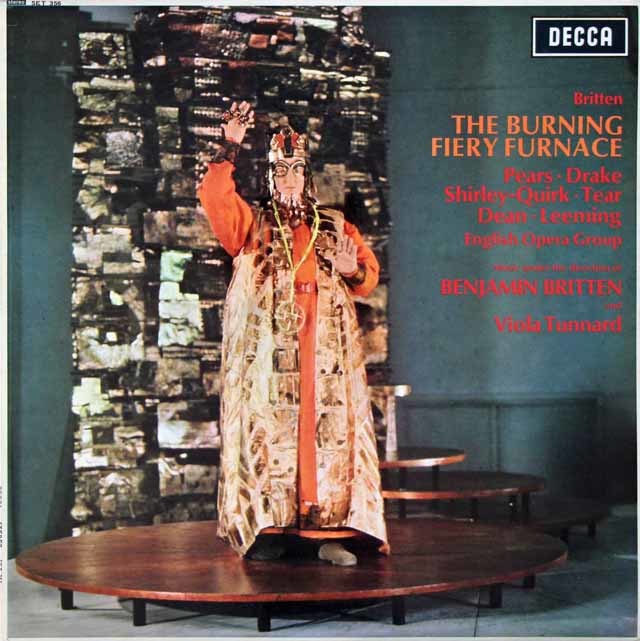 ブリテンの自作自演/歌劇「燃える炉」　英DECCA　3740　LP レコード