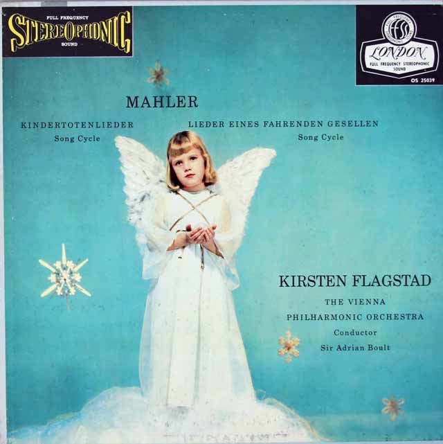 【ブルー・バック・ジャケット】　フラグスタート、ボールトのマーラー/亡き子をしのぶ歌ほか　英LONDON　3740　LP レコード