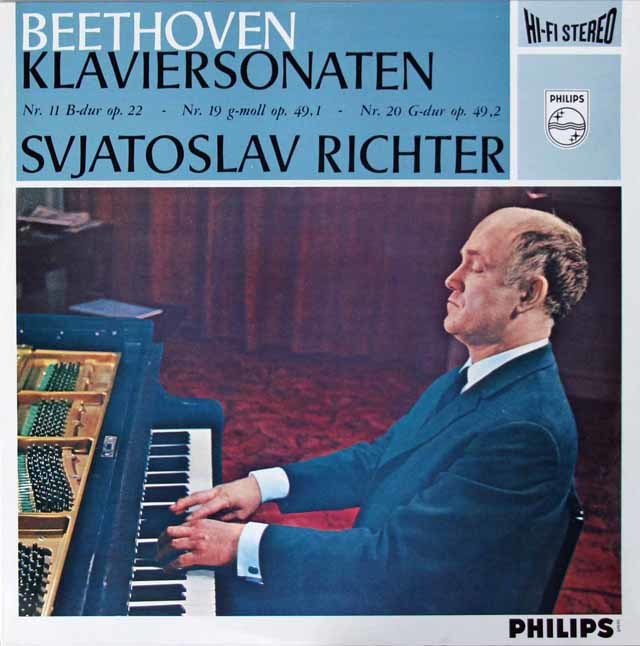 【オリジナル盤】 リヒテルのベートーヴェン/ピアノソナタ第11番、19番、20番 蘭PHILIPS 3740 LP レコード