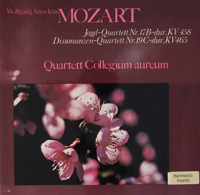 コレギウム・アウレウム四重奏団のモーツァルト/「狩」、「不協和音」　独BASF/HM　3741　LP レコード