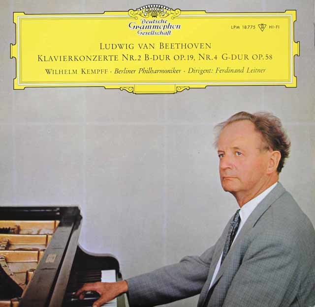 ケンプ、ライトナーのベートーヴェン/ピアノ協奏曲第2、4番　独DGG　3741　LP レコード