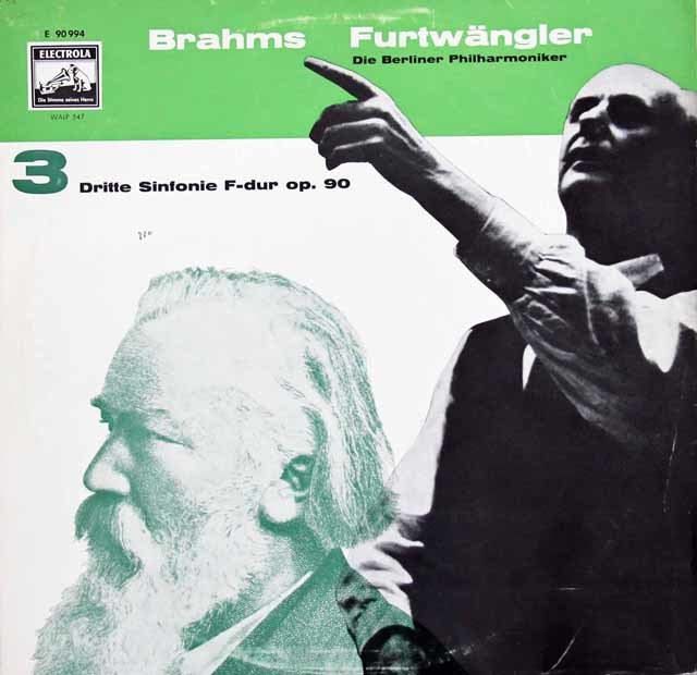 フルトヴェングラーのブラームス/交響曲第3番　独EMI　3741　LP レコード