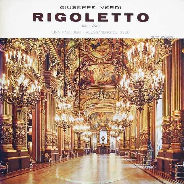 パリューギ、スヴェドのプッチーニ/「リゴレット」からアリアと二重唱　伊Cetra　3741　LP レコード