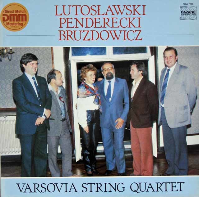 ワルシャワ四重奏団のルトスワフスキ/弦楽四重奏曲ほか　独PAVANE RECORDS　3741　LP レコード