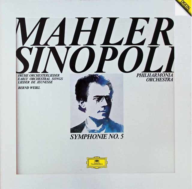 【直筆サイン入り】　シノーポリのマーラー/交響曲第5番ほか　独DGG　3495　LP レコード