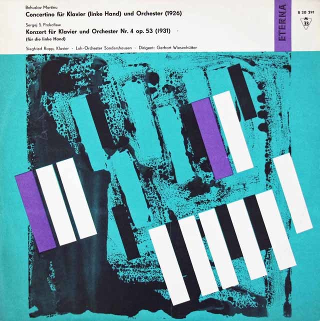 【テストプレス】　ラップ、ヴィーゼンヒュッターのマルティヌー、プロコフィエフ/左手のためのピアノ協奏曲集 　独ETERNA　3742　LP レコード