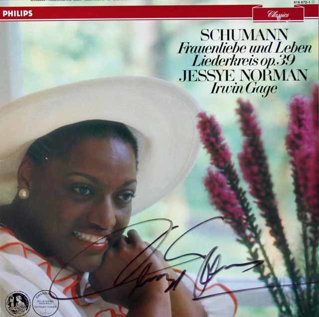 【直筆サイン入り】　ノーマンのシューマン/「女の愛と生涯」ほか　蘭PHILIPS　3742　LP レコード