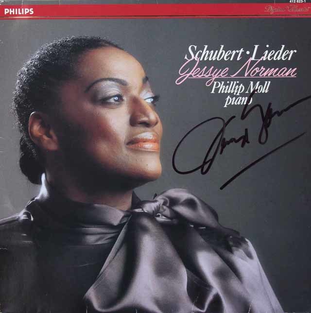 【直筆サイン入り】　ノーマンのシューベルト歌曲集　蘭PHILIPS　3742　LP レコード