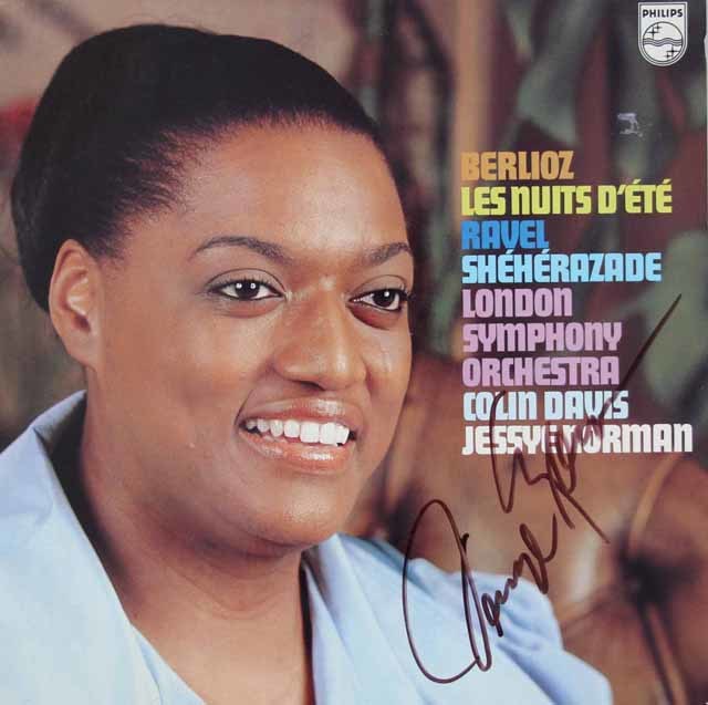 【直筆サイン入り】　ノーマン、デイヴィスのベルリオーズ/「夏の夜」ほか　蘭PHILIPS　3742　LP レコード