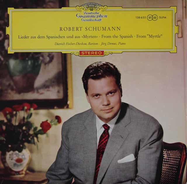 【赤ステレオ】　F=ディースカウのシューマン/歌曲集　独DGG　3742　LP レコード