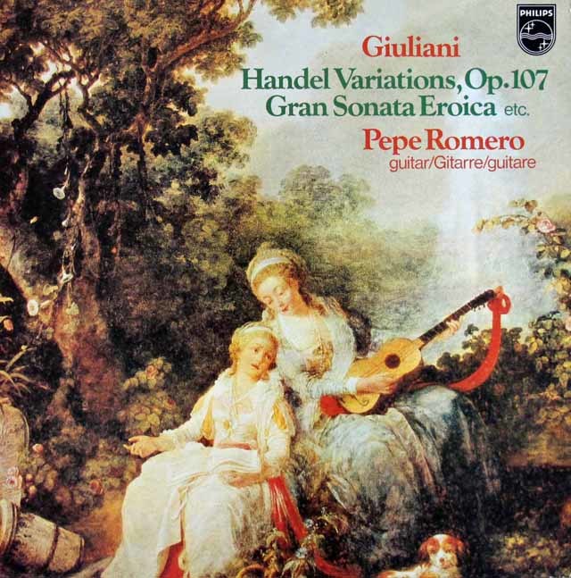 ペペ・ロメロのジュリアーニ/ヘンデルの主題による変奏曲ほか　蘭PHILIPS　3437　LP レコード