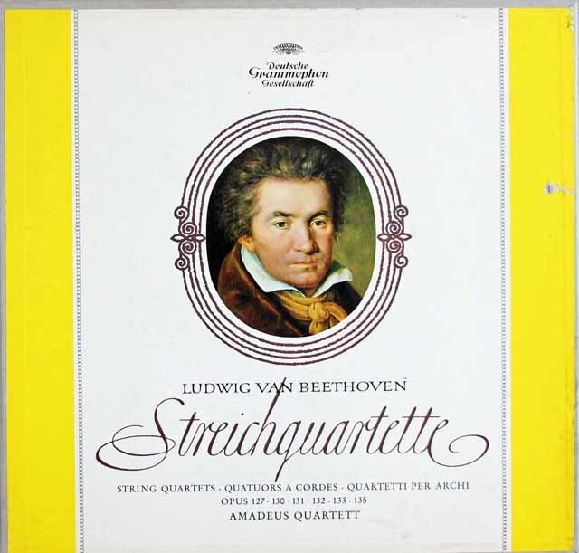 【ドイツ最初期盤・特価】　アマデウス四重奏団のベートーヴェン/後期弦楽四重奏曲集　独DGG　3742　LP レコード