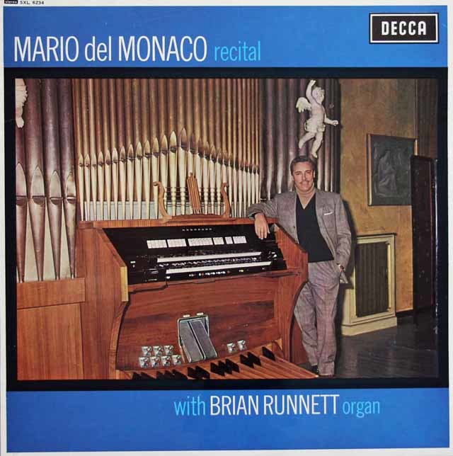 デル=モナコのヴィクトリア・ホール・オルガンとの協演　 英DECCA　3122　LP レコード