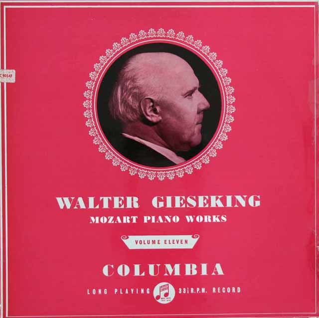 【オリジナル盤】 ギーゼキングのモーツァルト/8つのメヌエットとトリオ K.315aほか　英Columbia　3122　LP レコード
