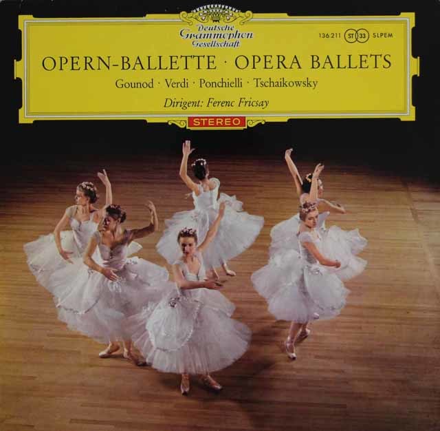 【赤ステレオ・オリジナル盤】　フリッチャイのオペラのバレエ音楽集　独DGG　3743　LP レコード