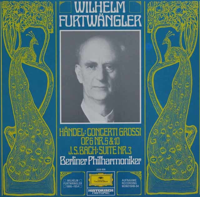 フルトヴェングラーのバッハ/管弦楽組曲第3番ほか　独DGG　3743　LP レコード