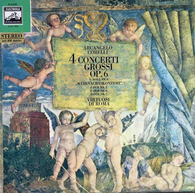 ヴィルトゥオージ・ディ・ローマのコレッリ/合奏協奏曲第8番「クリスマス協奏曲」ほか　独EMI　3744　LP レコード