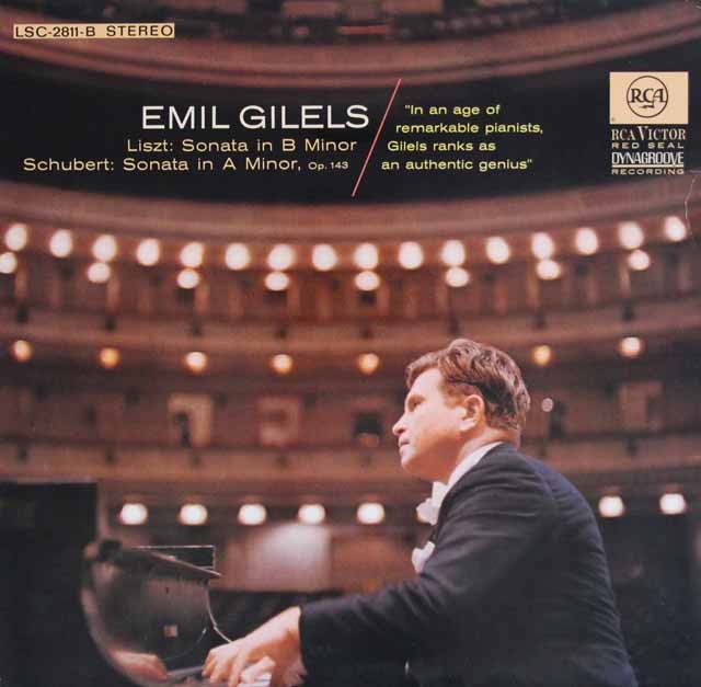 ギレリスのリスト、シューベルト/ピアノソナタ集　独RCA　3744　LP レコード