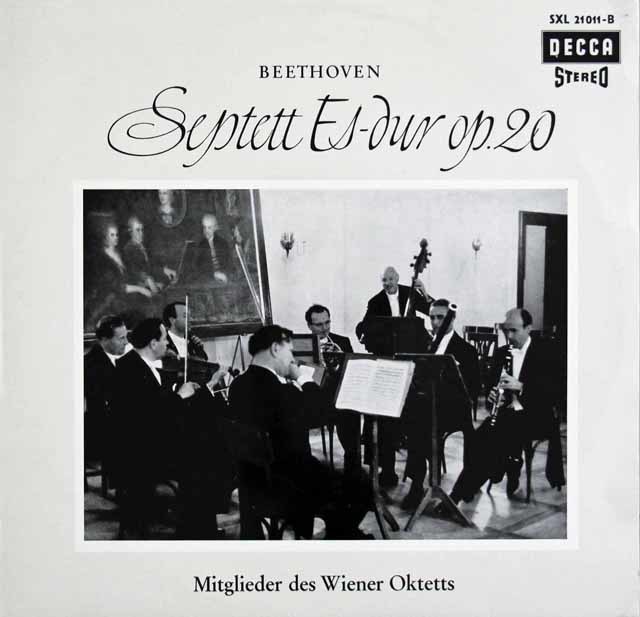 ウィーン・オクテット（八重奏団）のベートーヴェン/七重奏曲　独DECCA　3744　LP レコード