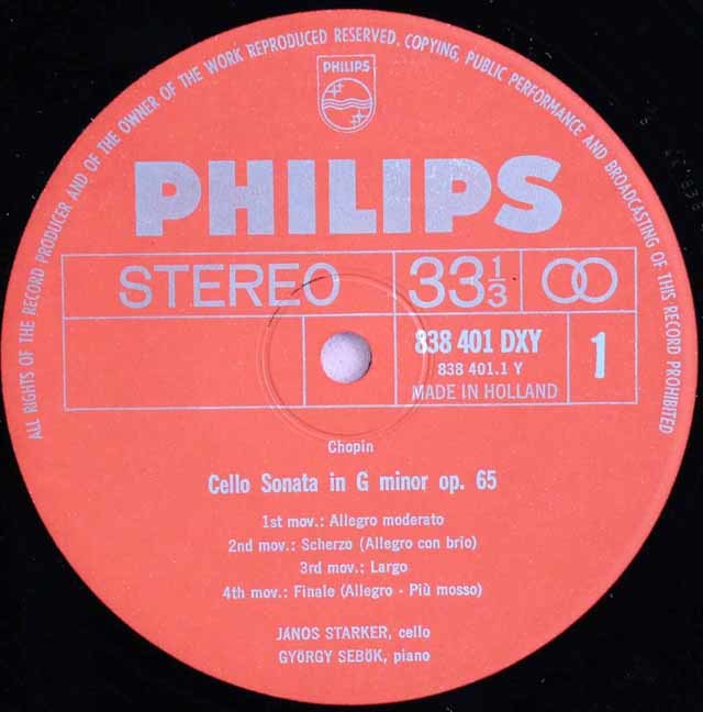 LP レコード シュタルケル、シェベークのショパン、メンデルスゾーン