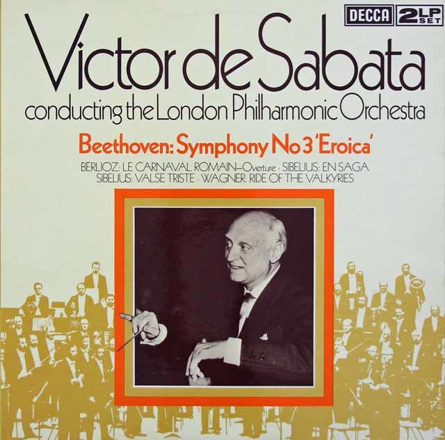 サバタのベートーヴェン/交響曲第3番「英雄」ほか　英DECCA　3744　LP レコード