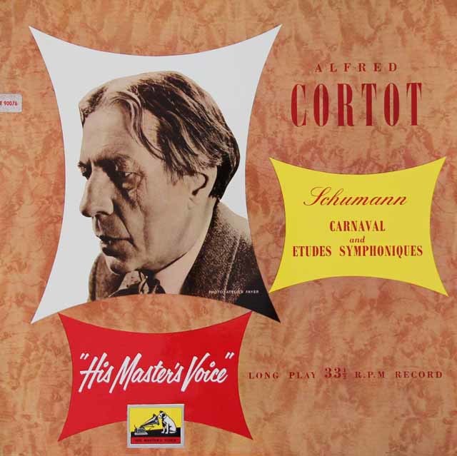 【オリジナル盤】　コルトーのシューマン/「謝肉祭」、「交響的練習曲」　英EMI　3439　LP レコード