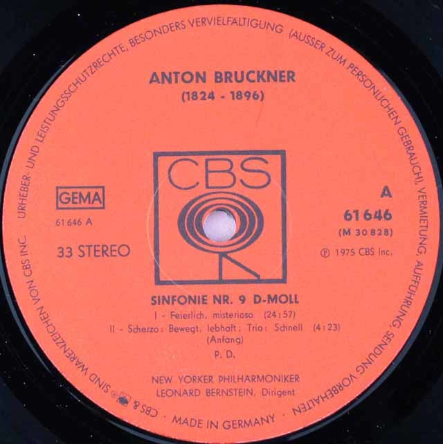【LPレコード】 ブルックナー Sinfonie Nr. 9 d-moll LPレコード】 ブルックナー Sinfonie Nr. 9 d-moll