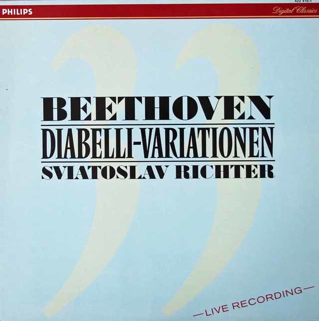 リヒテルのベートーヴェン/ディアベリ変奏曲　蘭PHILIPS　3440　LP レコード