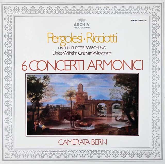 カメラータ・ベルンのヴァッセナール（伝ペルゴレージほか）/6つのコンチェルト・アルモニコ　独ARCHIV　3441　LP レコード