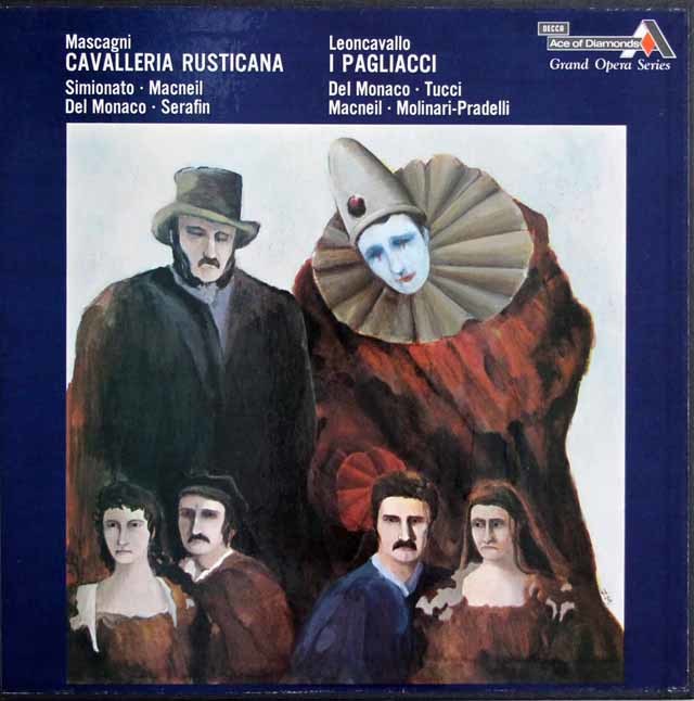 デル=モナコの「カヴァレリア・ルスティカーナ」&「道化師」　英Ace of Diamonds(DECCA)　3128　LP レコード