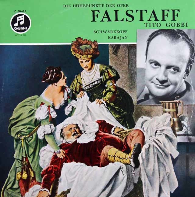 ゴッビ&カラヤンのヴェルディ/「ファルスタッフ」抜粋　独Columbia　3129　LP レコード