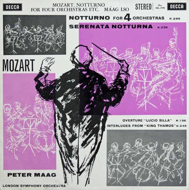 【オリジナル盤】　マークのモーツァルト/「セレナータ・ノットルナ」ほか　英DECCA　3745　LP レコード