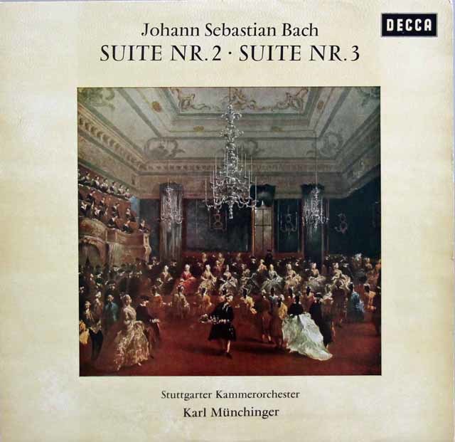 ミュンヒンガーのバッハ/管弦楽組曲第2、3番　独DECCA　3493　LP レコード