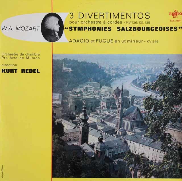 レーデルのモーツァルト/ディヴェルティメント K.136、137 & 138　仏ERATO　3139　LP レコード