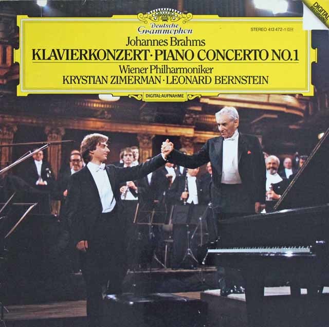 ツィンマーマン、バーンスタインのブラームス/ピアノ協奏曲第1番　独DGG　3504　LP レコード