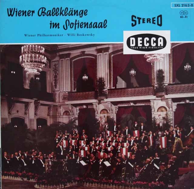 【独最初期盤】　ボスコフスキー、ゾフィエンザールのウィーン舞踏会 　独DECCA　3140　LP レコード