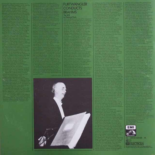 LP レコード フルトヴェングラーのブラームス/オーケストラ作品