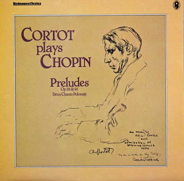 コルトーのショパン/前奏曲集ほか　英EMI　3505　LP レコード
