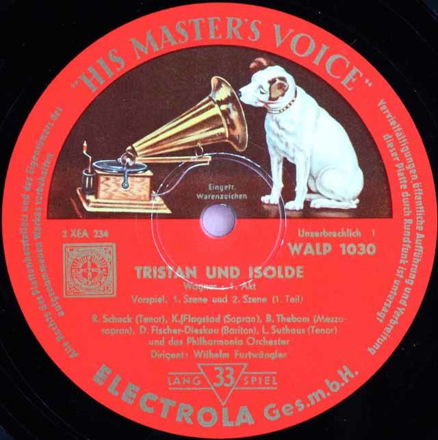 LP レコード フルトヴェングラーのワーグナー/楽劇「トリスタン