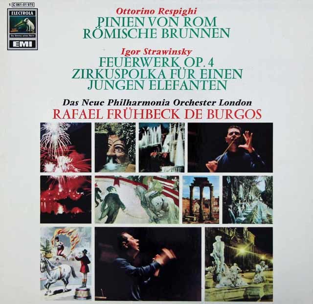 ブルゴスのレスピーギ/「ローマの松」ほか　独EMI　3709　LP レコード