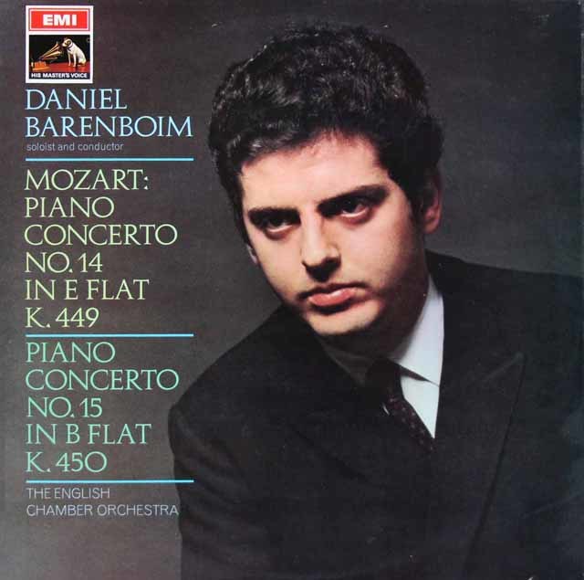 バレンボイムのモーツァルト/ピアノ協奏曲第14、15番　英EMI　3709　LP レコード